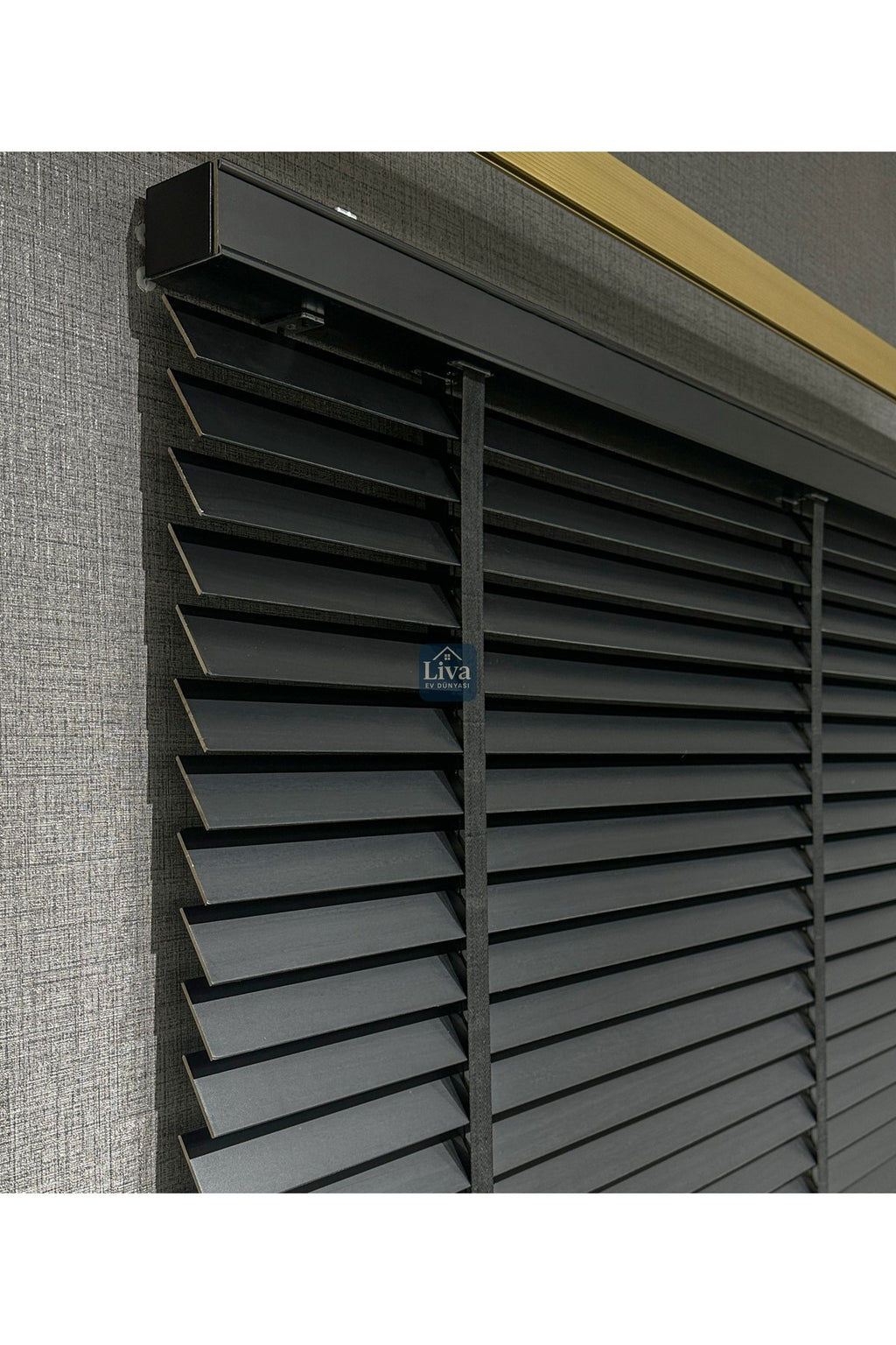 Doğal Ahşap Jaluzi Perde 50mm Ölçüye Özel Kurdelalı/İpli Modern Işık Kontrolü Ofis ve Ev