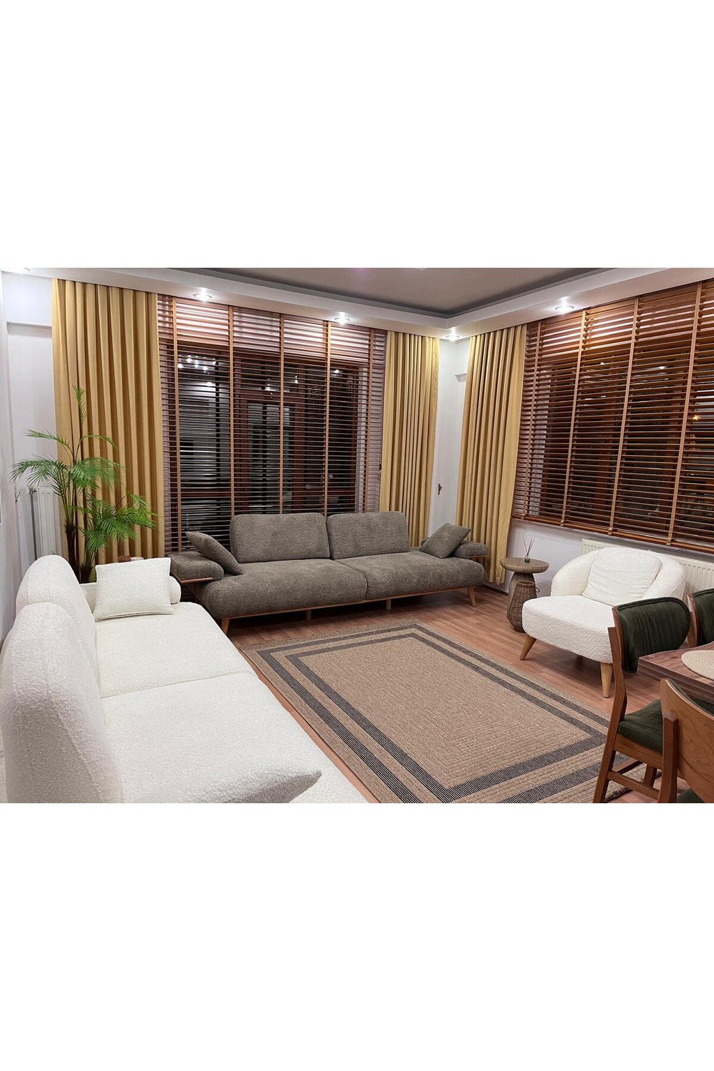 %100 GERÇEK AHŞAP JALUZİ PERDE - 50 MM – KURDELELİ - AÇIK CEVİZ